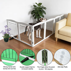 SFJC dog fence indoor fully assembled straight out of the box.