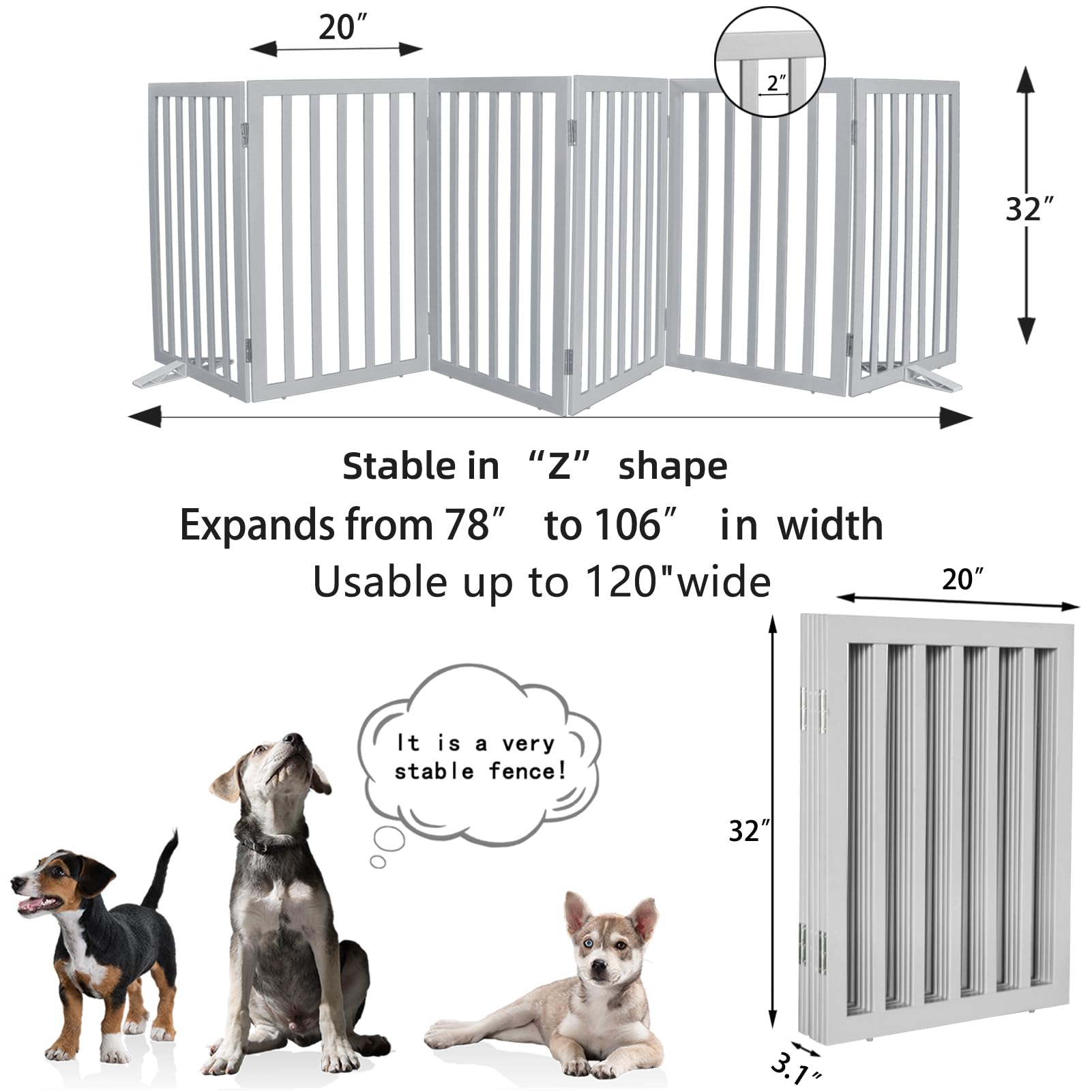 SFJC dog gate doorway use shows freestanding setup without drilling