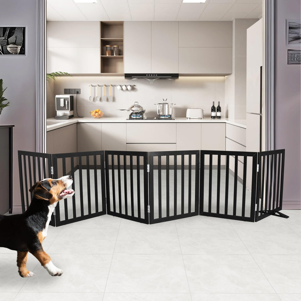 SFJC dog gate foldable design demonstrates effortless expansion for doorways and small spaces.