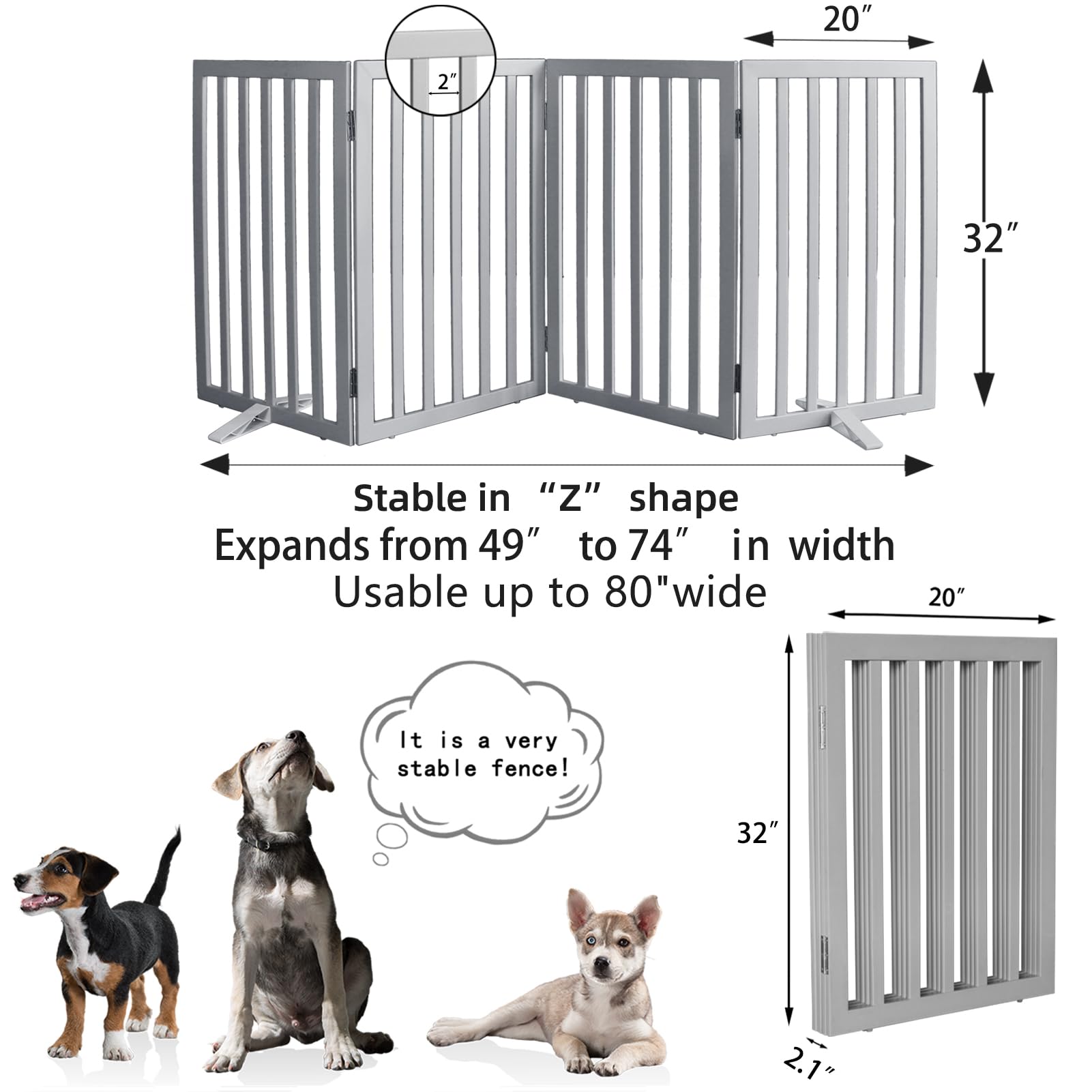 SFJC dog gate non-slip feet protect floors during use