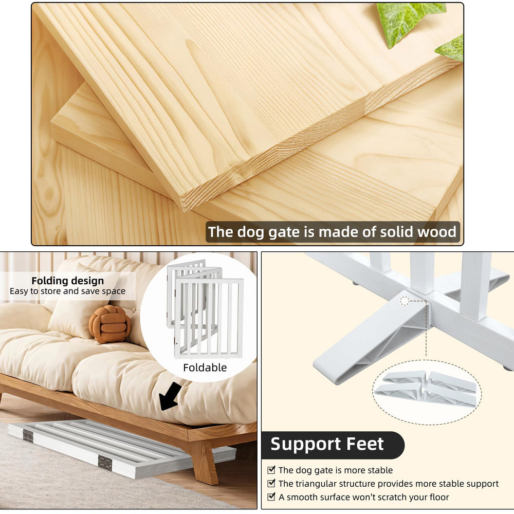 SFJC dog gate non-slip feet protect floors during everyday pet containment