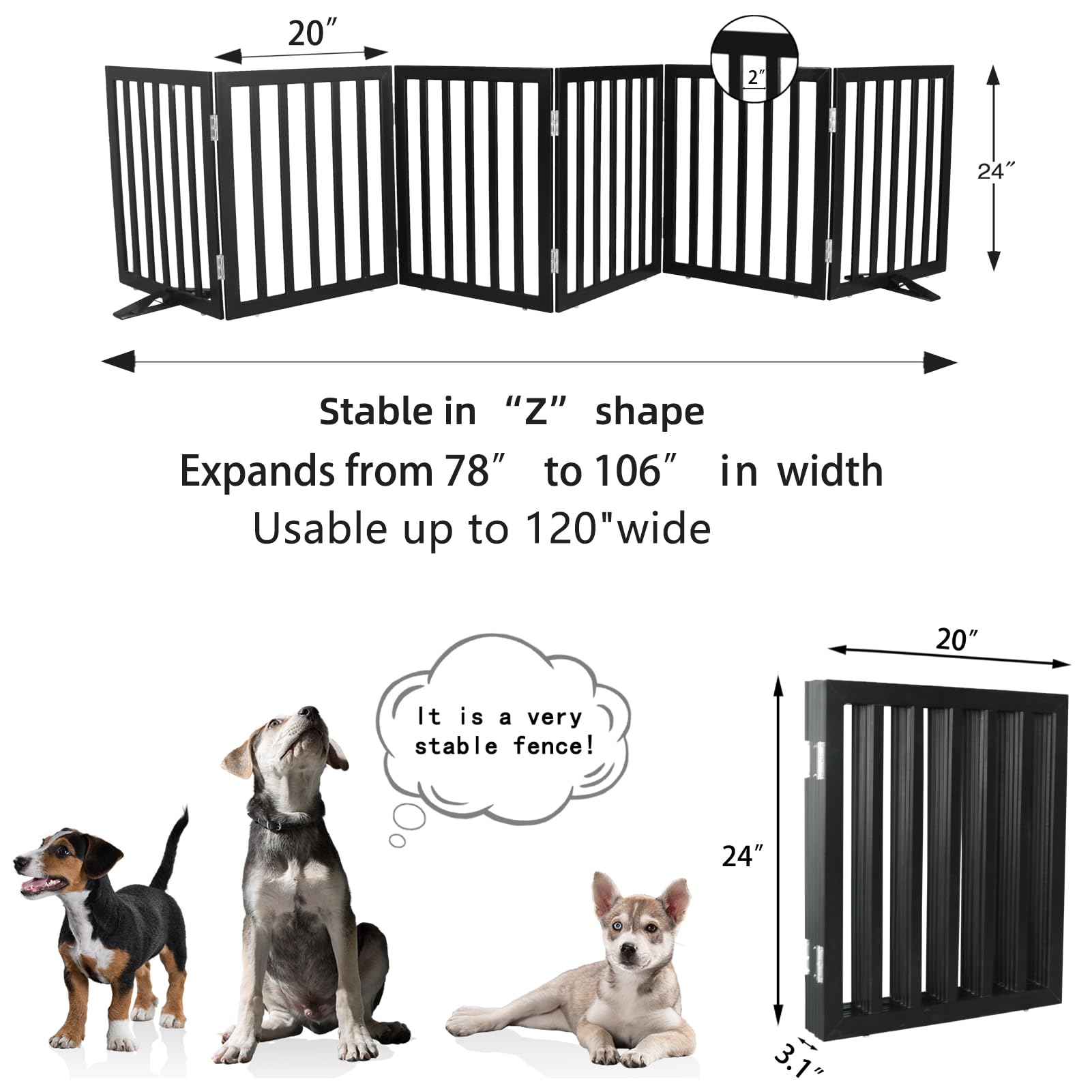 SFJC dog gate features non-slip feet protecting floors.