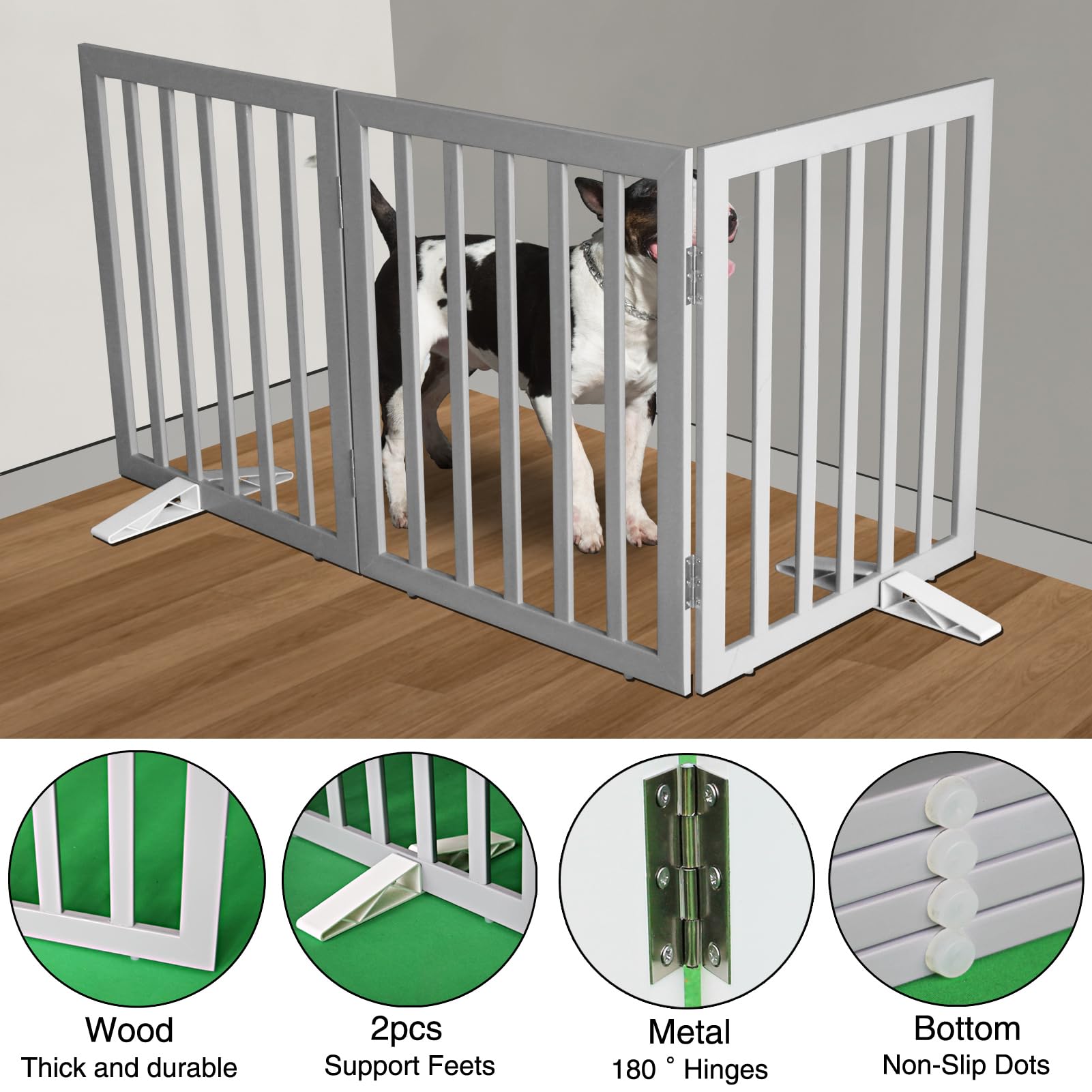 SFJC wooden gate close-up shows natural finish and protective coating.