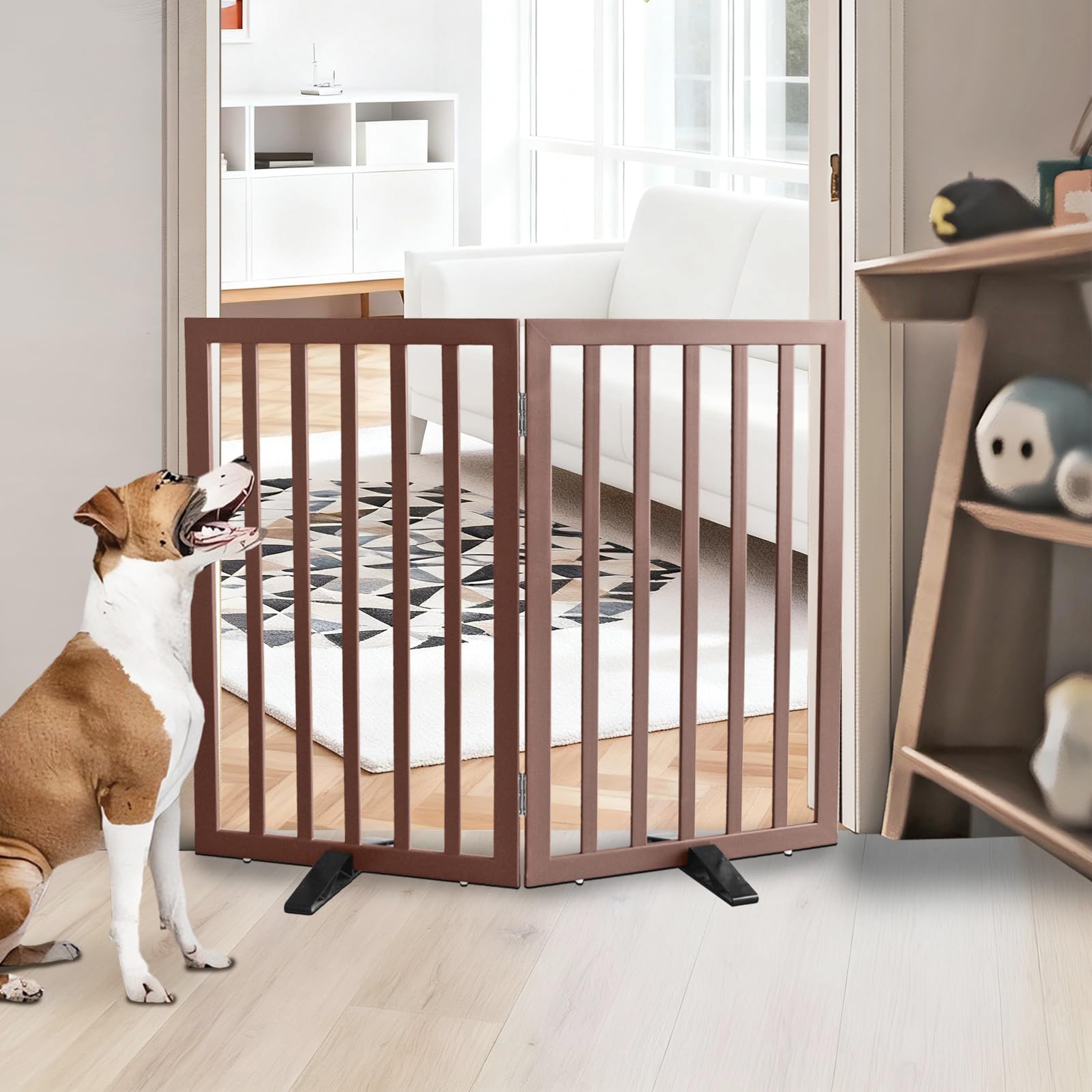 SFJC Dog Gate wooden frame - assembled and ready for immediate pet containment