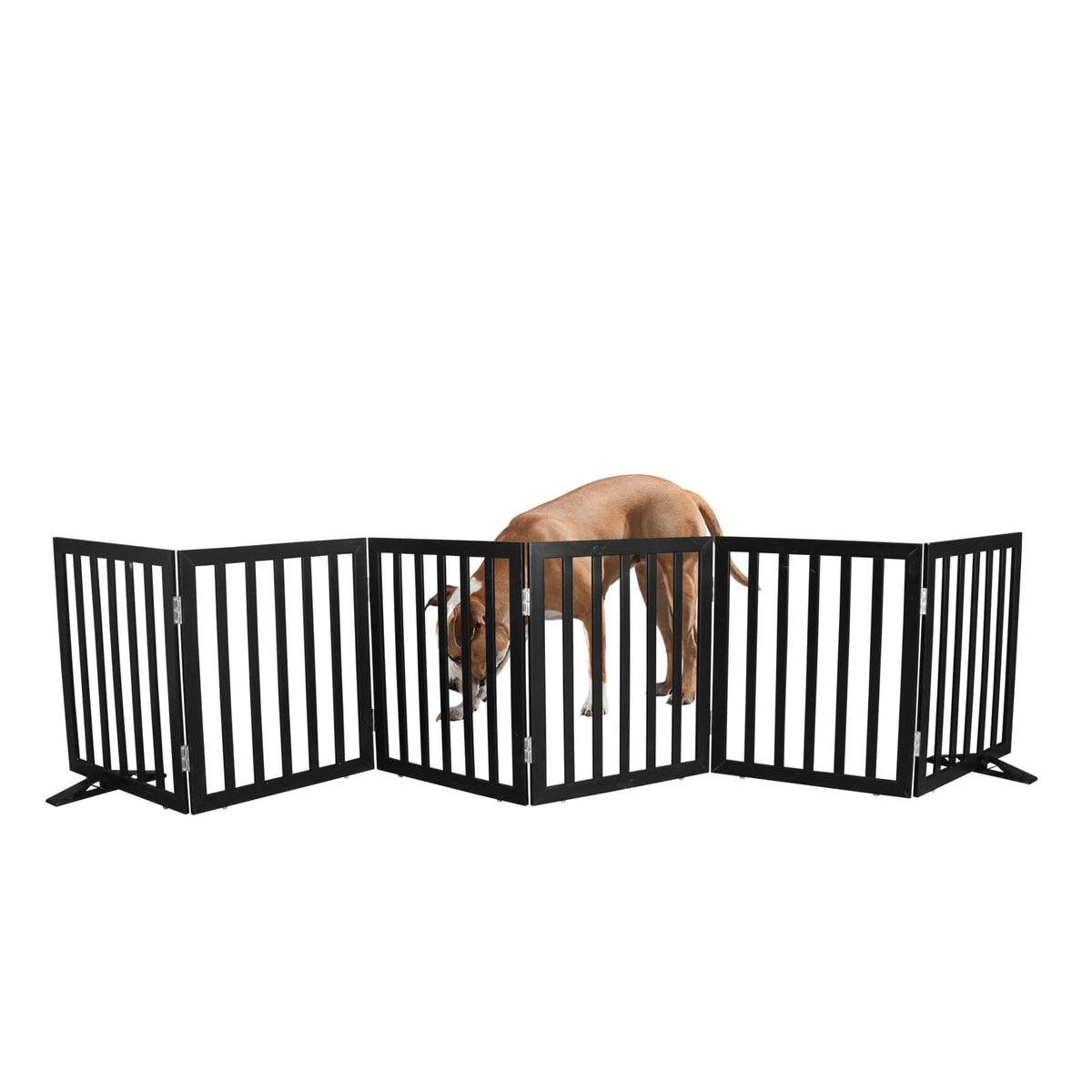 SFJC dog gate wooden material closeup highlights natural finish and durability for indoor use.