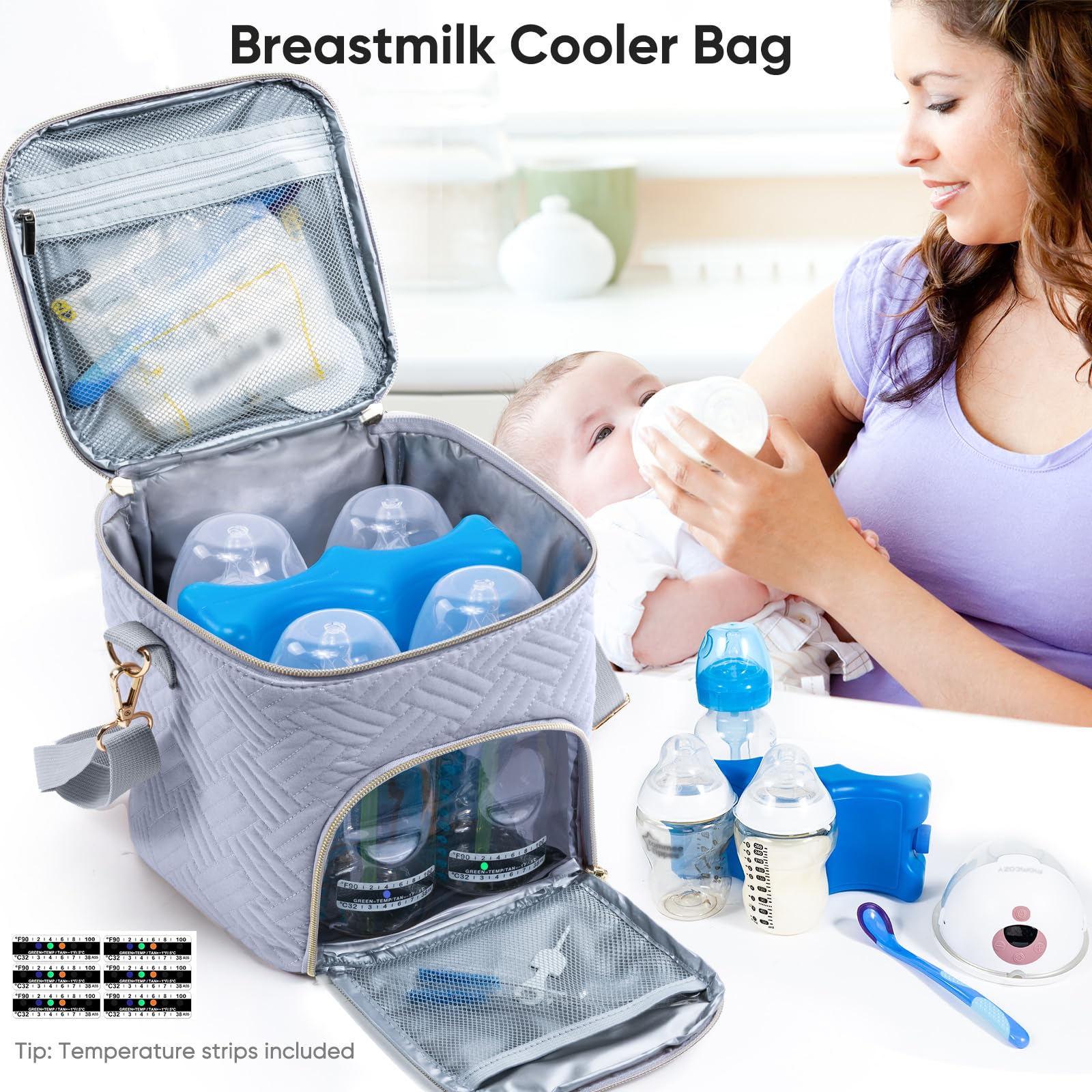SFYBYHEART see-through design helps quick bottle checks at daycare.