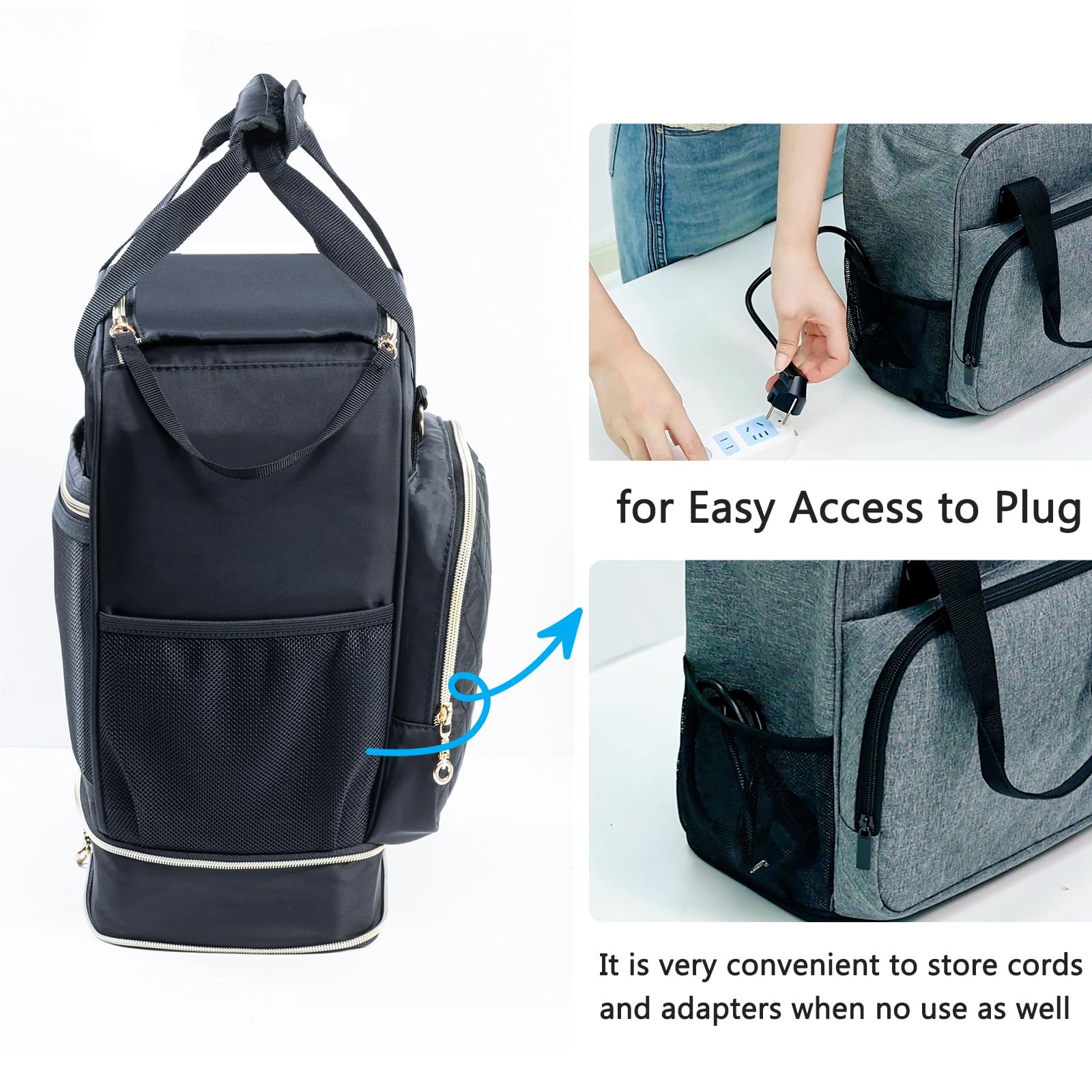 SFYBYHEART carrying case offers multiple pockets for pumps and bottles