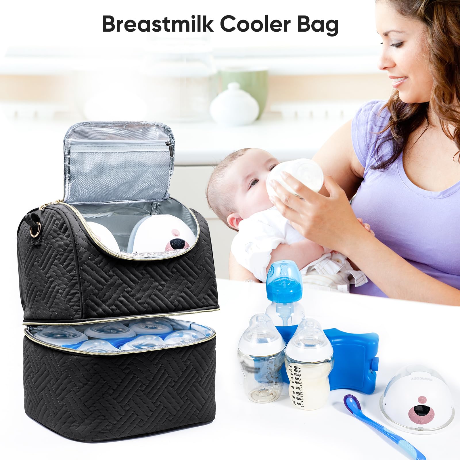 SFYBYHEART sturdy carry handle and adjustable strap for on-the-go convenience.