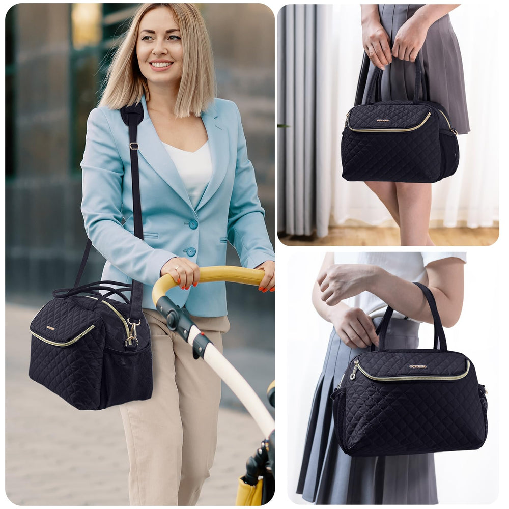 SFYBYHEART top-handle design offers easy, comfortable carrying.