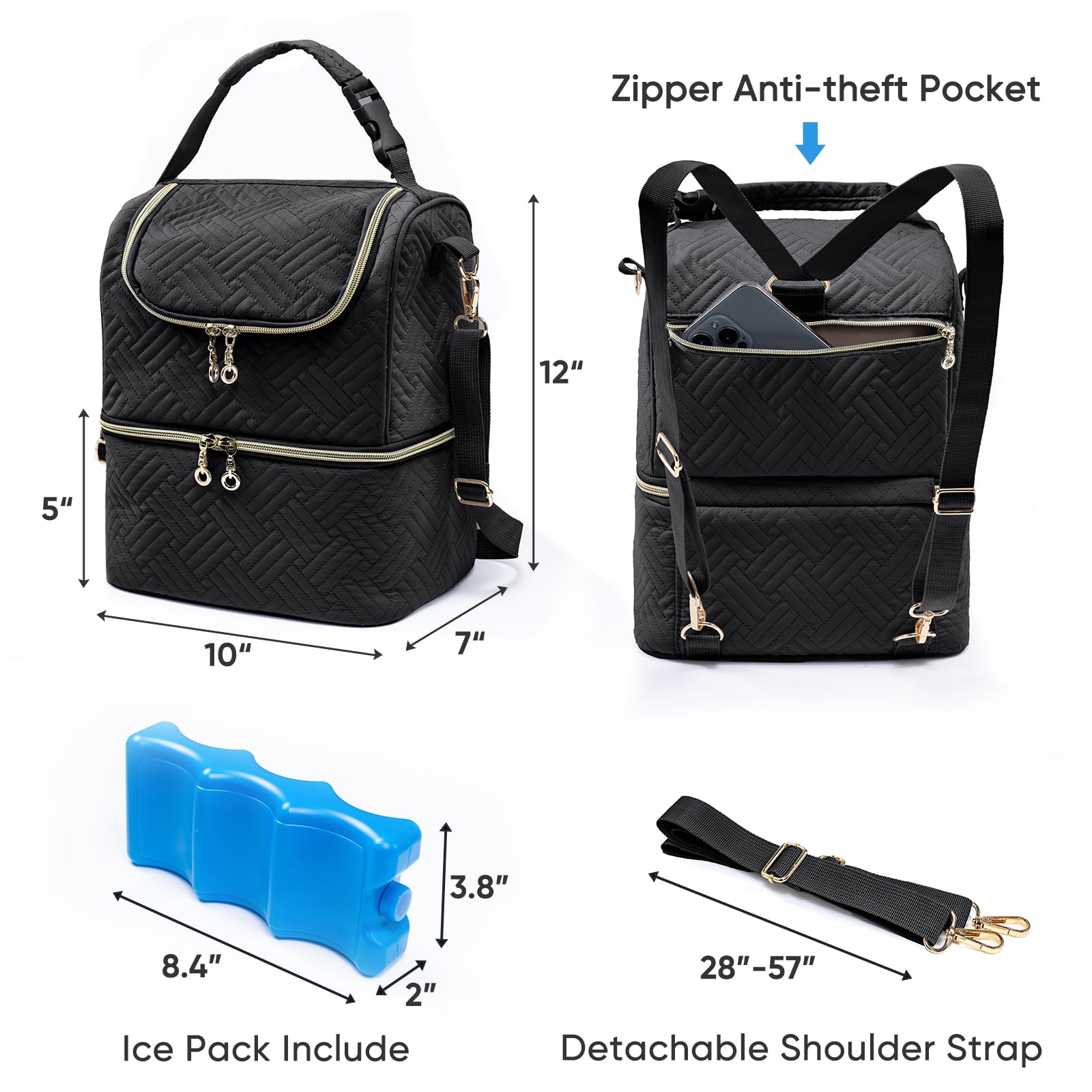 SFYBYHEART versatile cooler bag doubles as a lunch bag for fruits and snacks.