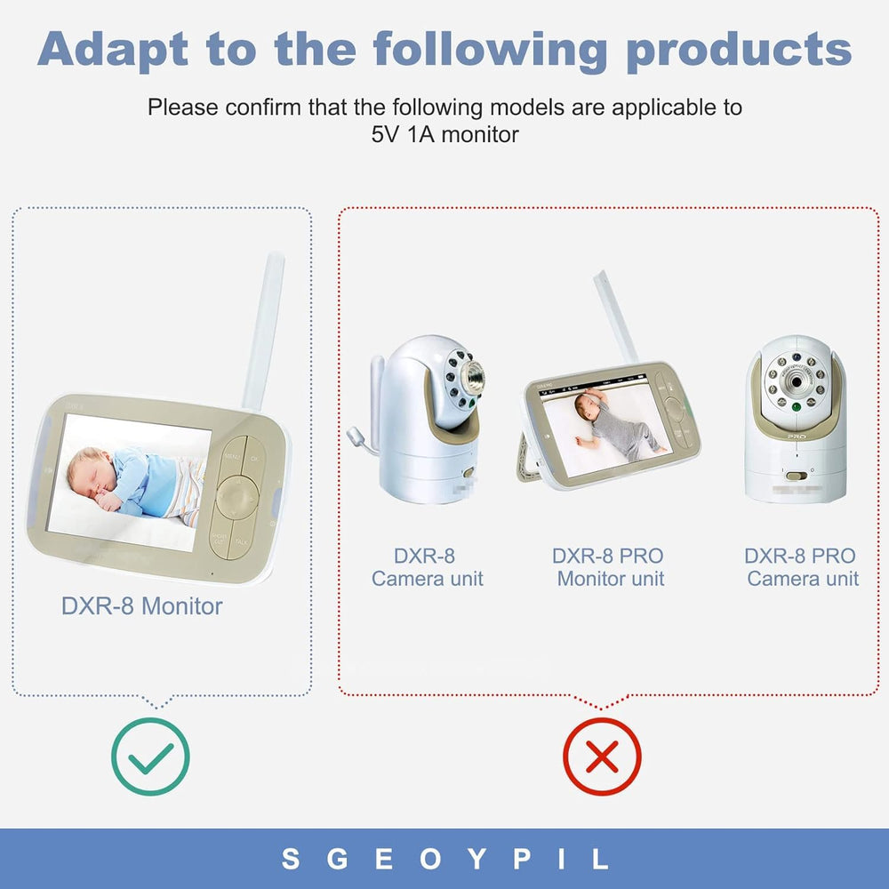 SGEOYPIL original white AC adapter for the DXR-8 charger ensures authentic compatibility.