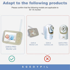 SGEOYPIL original-white-adapter for Infant Optics offers compact, reliable replacement.
