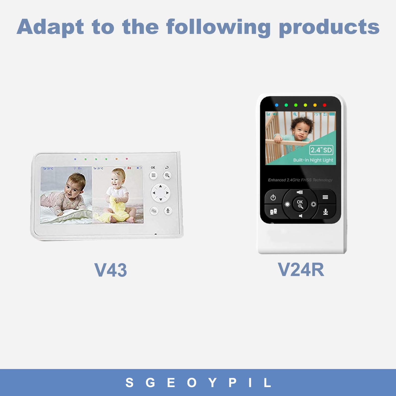 SGEOYPIL round charger adapter for Babysense V43 with stable power