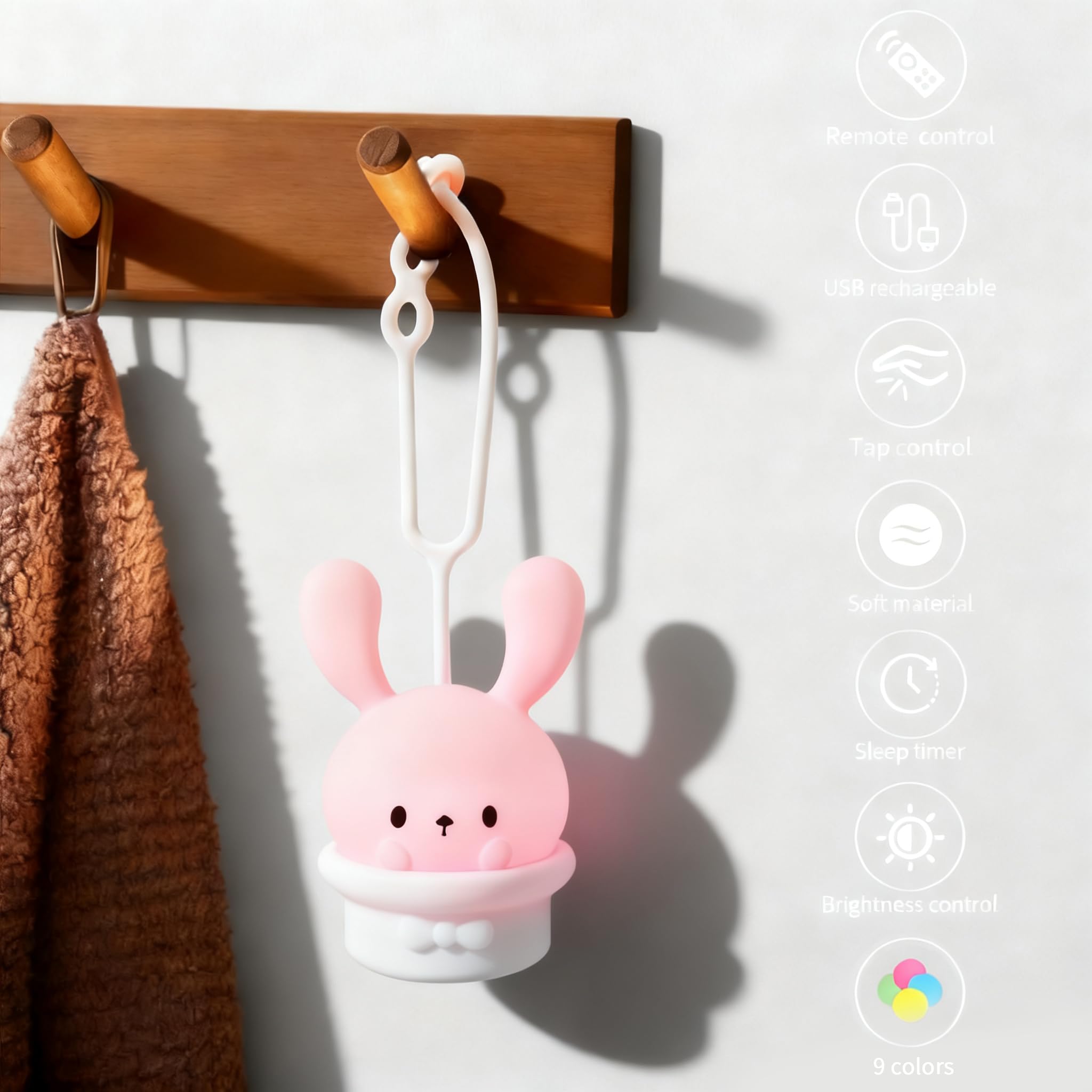 ShaArkMango night light displays 9 color modes for customizable mood lighting.