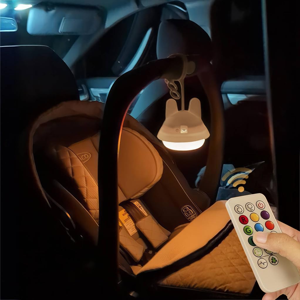 ShaArkMango night light car-seat attachment provides gentle visibility for nighttime car trips
