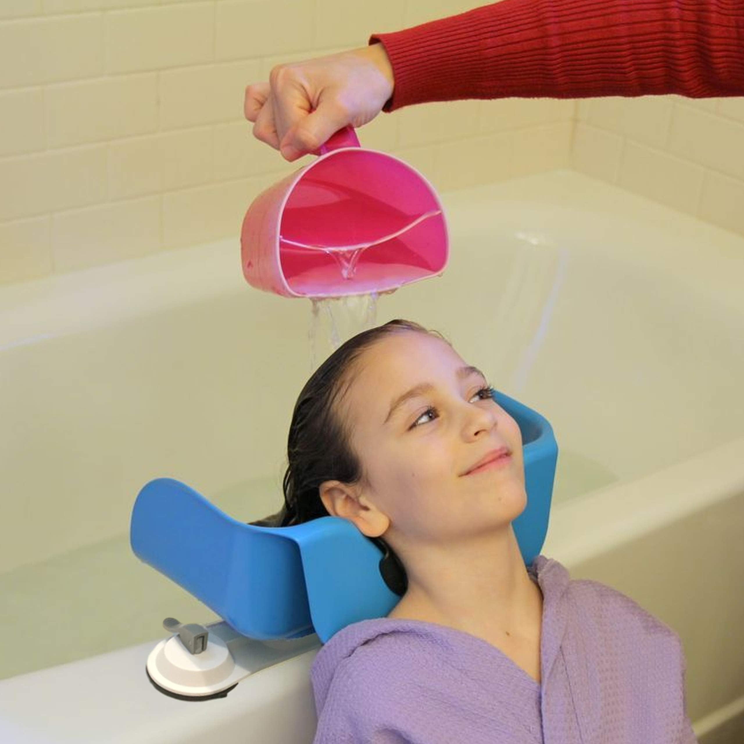 Shampoo Buddy neck pad removable silicone gel for comfortable support