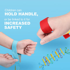 Shappy walking rope with colorful handles promotes engagement and easy grip for kids.