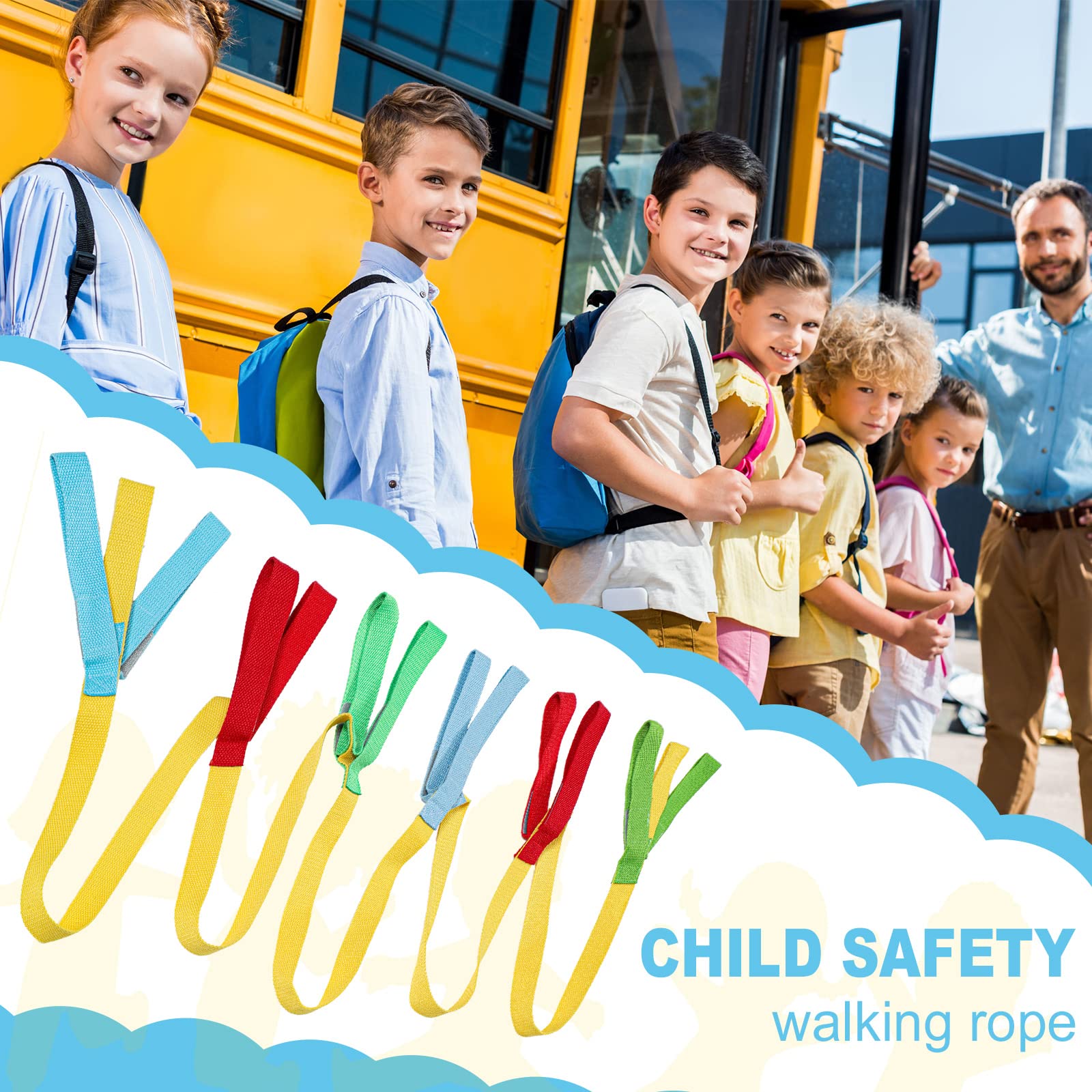 Shappy rope length and spacing help kids walk without tripping during transitions.