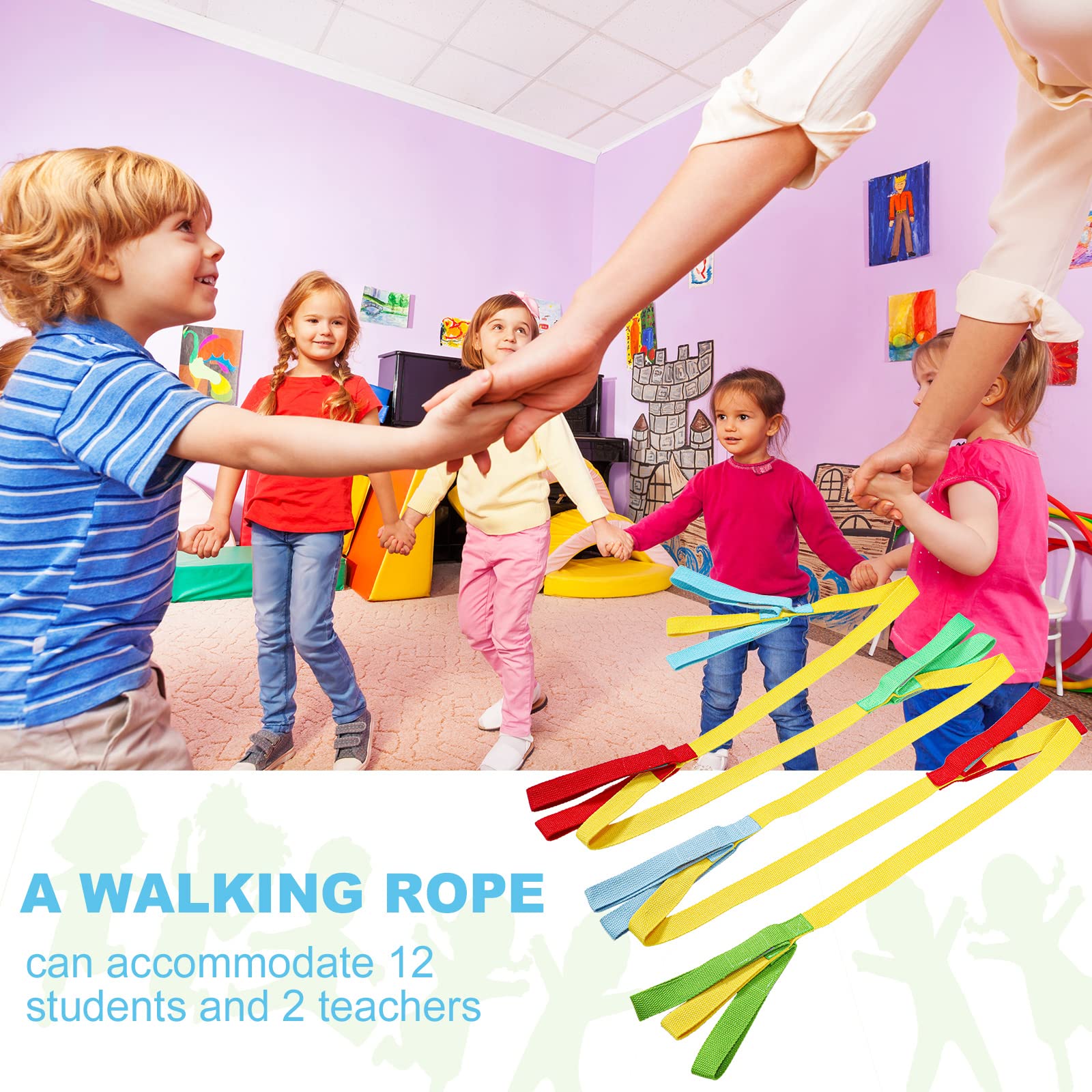 Shappy preschool rope supports orderly line formation across parks, cafeterias, and classrooms.