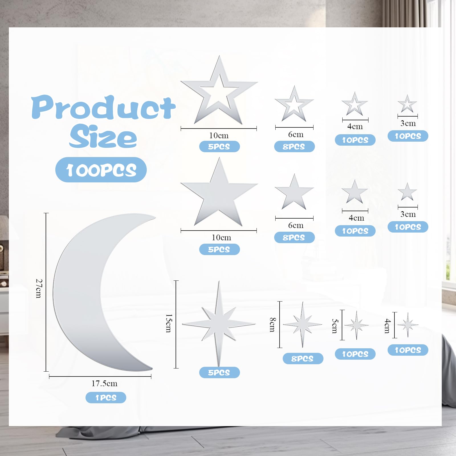 Shappy seven-pointed star collage adds reflective ambience