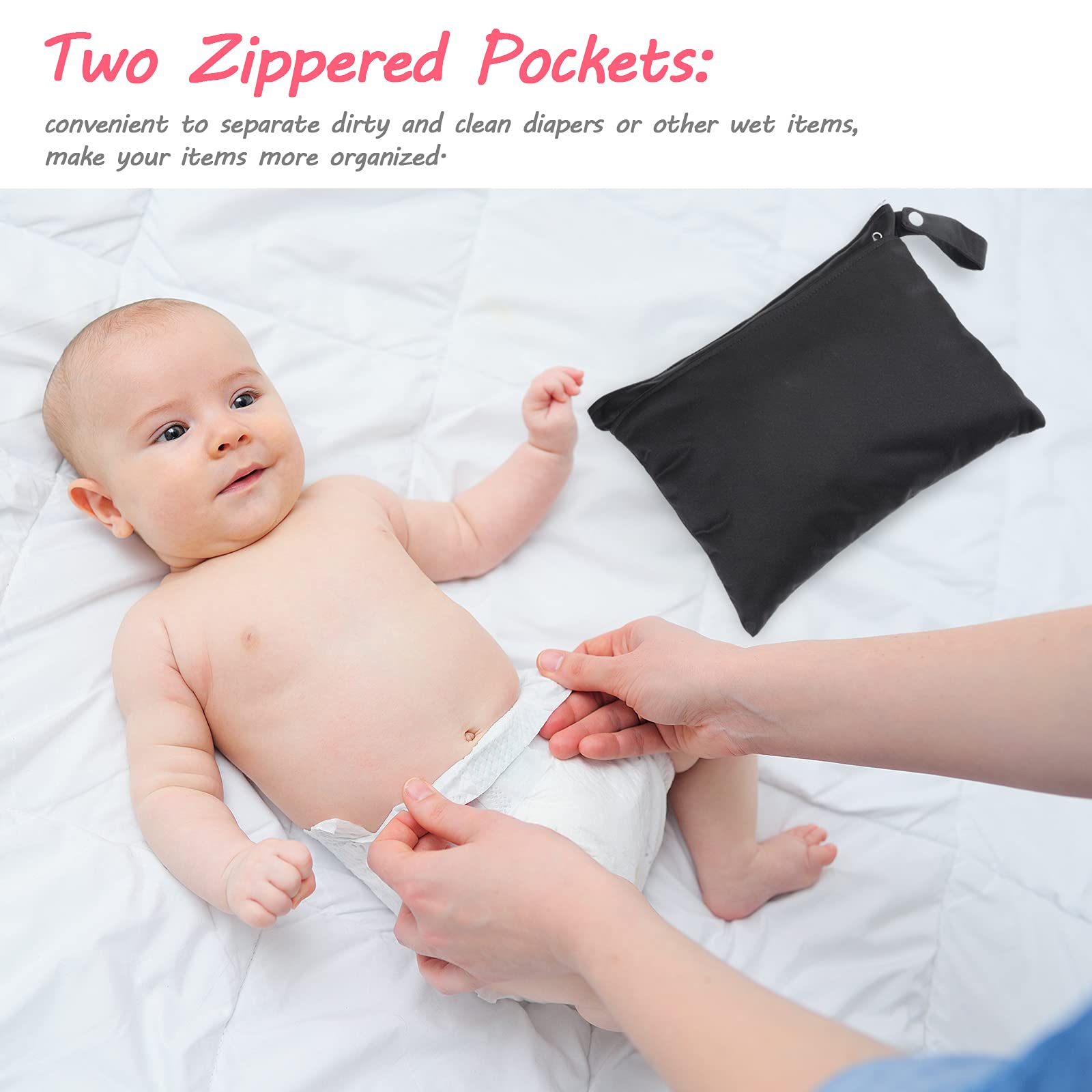 Shappy wet dry bag separates clean and dirty items during beach or pool trips