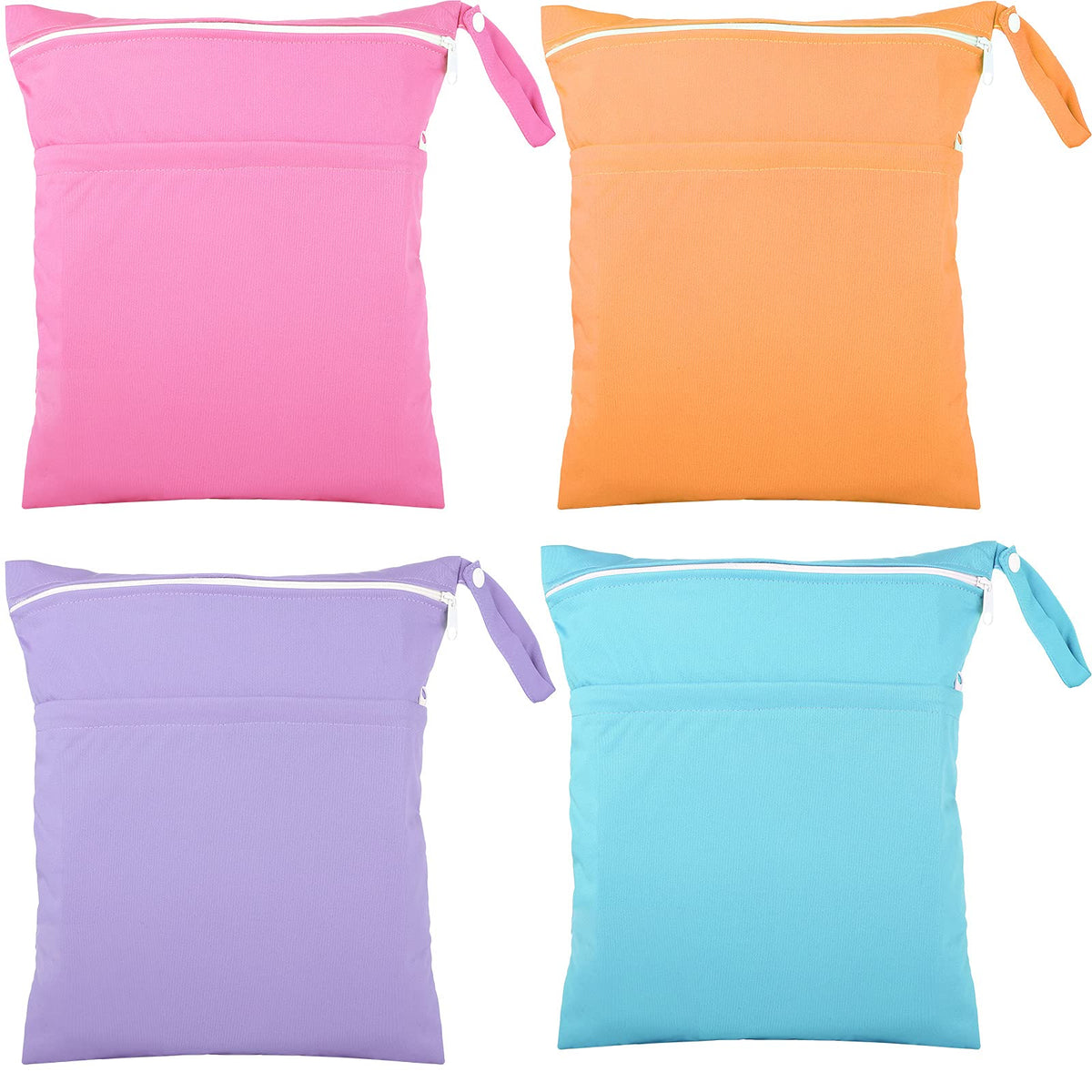 Shappy wet-dry bag blue closeup highlighting waterproof fabric for travel and diaper storage.