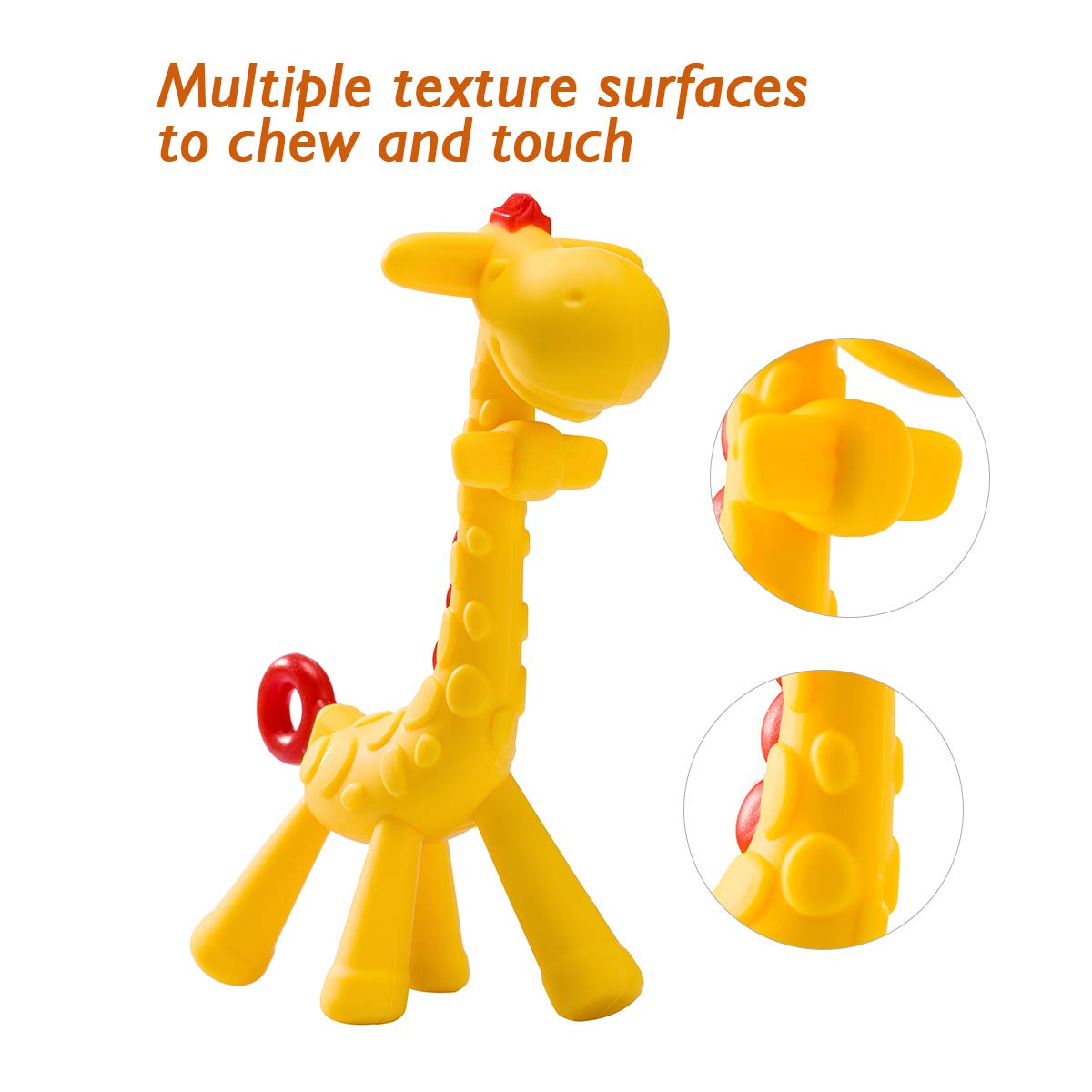 SHARE&CARE close-up of BPA-free silicone texture shows smooth, baby-safe material.