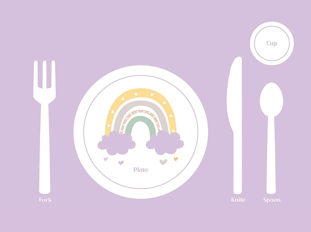SharkBliss Montessori placemat kid-preschool-homeschool promotes calm mealtimes with wipe-clean surfaces.