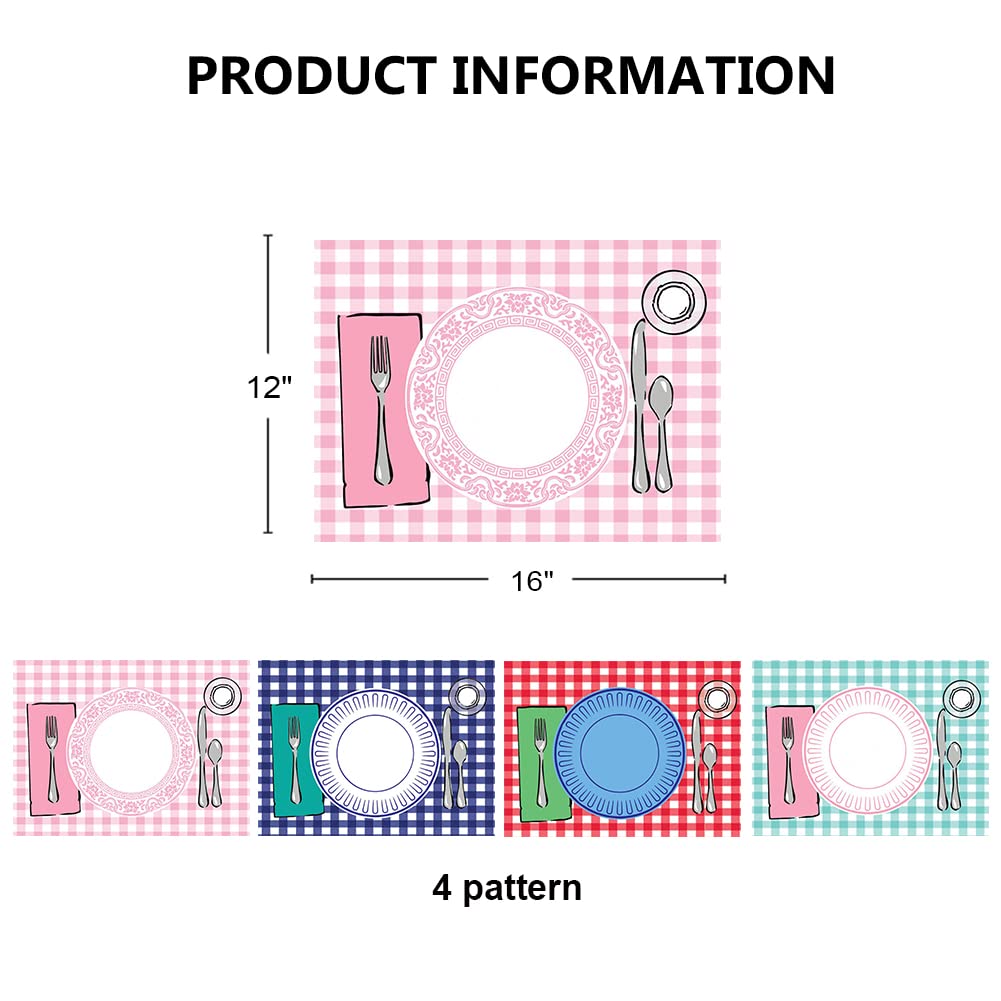 SharkBliss table setting education placemat color helps kids learn manners