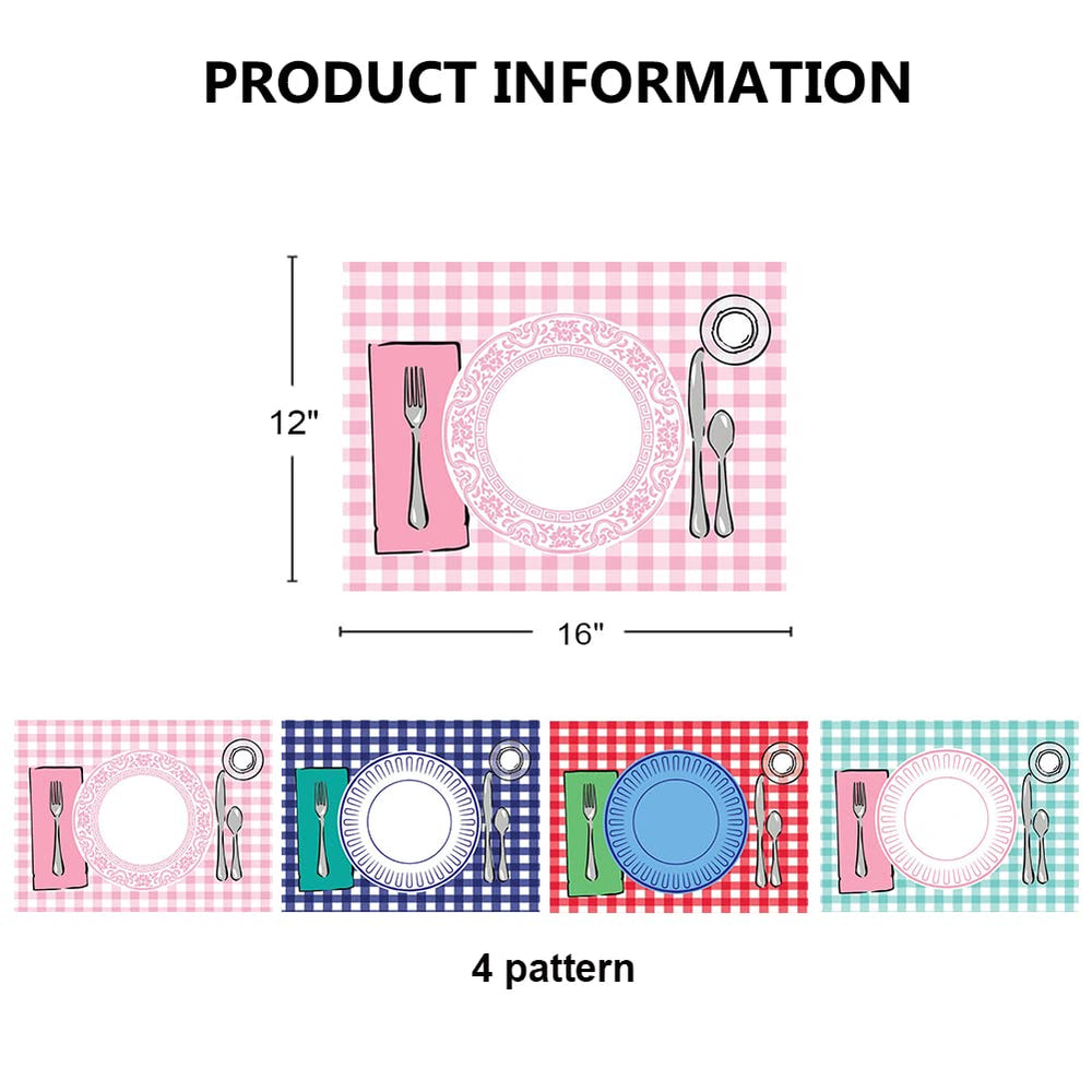 SharkBliss table setting education placemat color helps kids learn manners