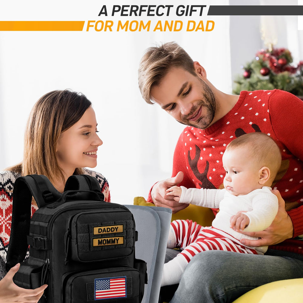 SHARKMOUTH Diaper Bag MOLLE system closeup for modular gear