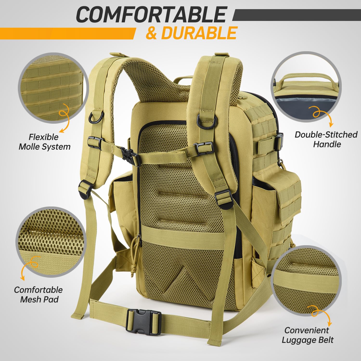 SHARKMOUTH military diaper bag with organized compartments for quick access.