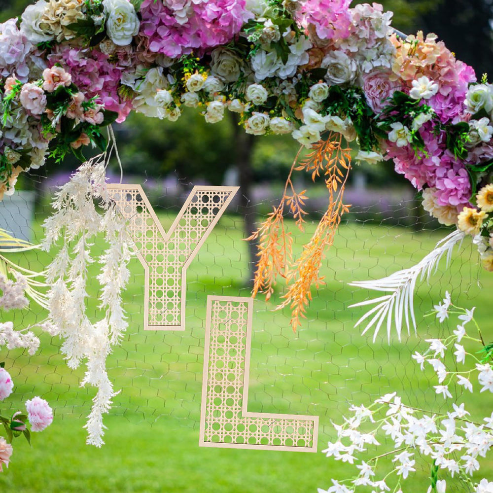 She Love wooden rattan letters 8in painted close-up inspire color-customization ideas.
