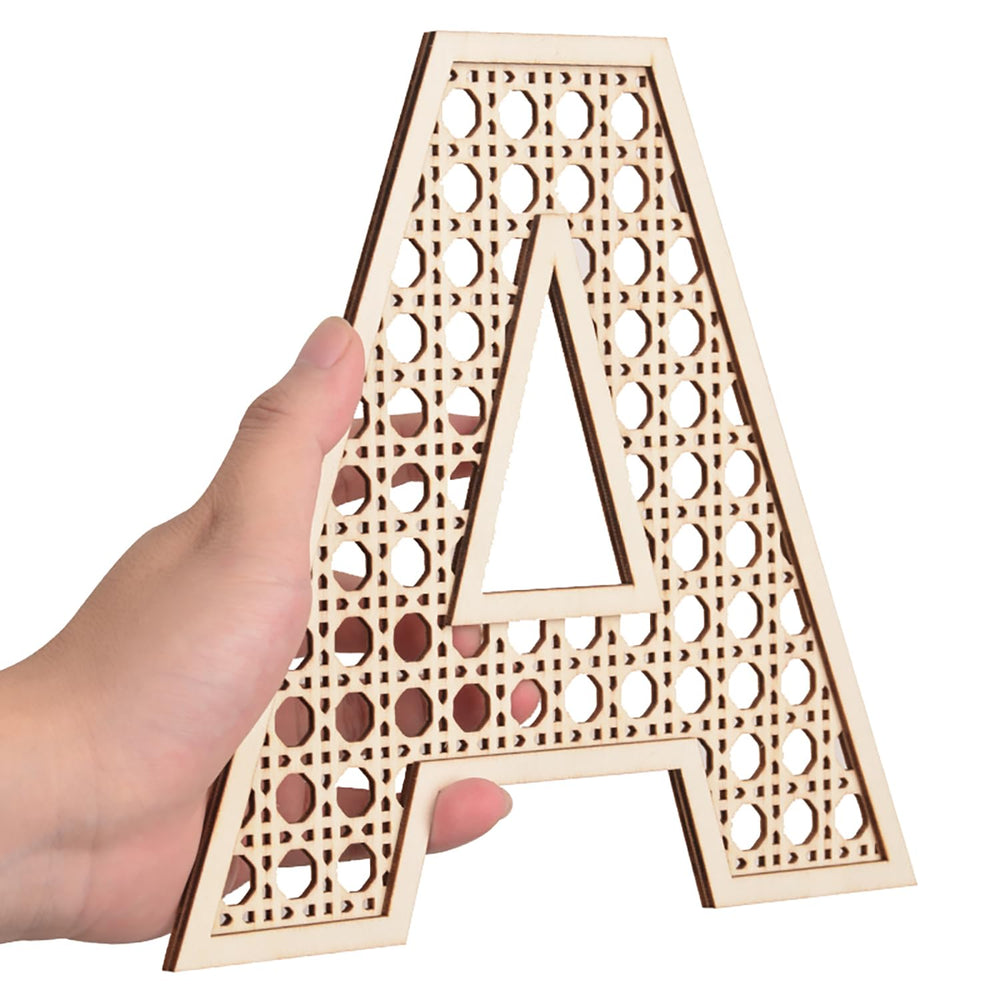 Close-up of She Love letters showing wood grain texture for DIY projects.