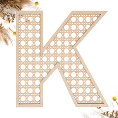 She Love wooden rattan letters 8inch wall decor adds boho charm