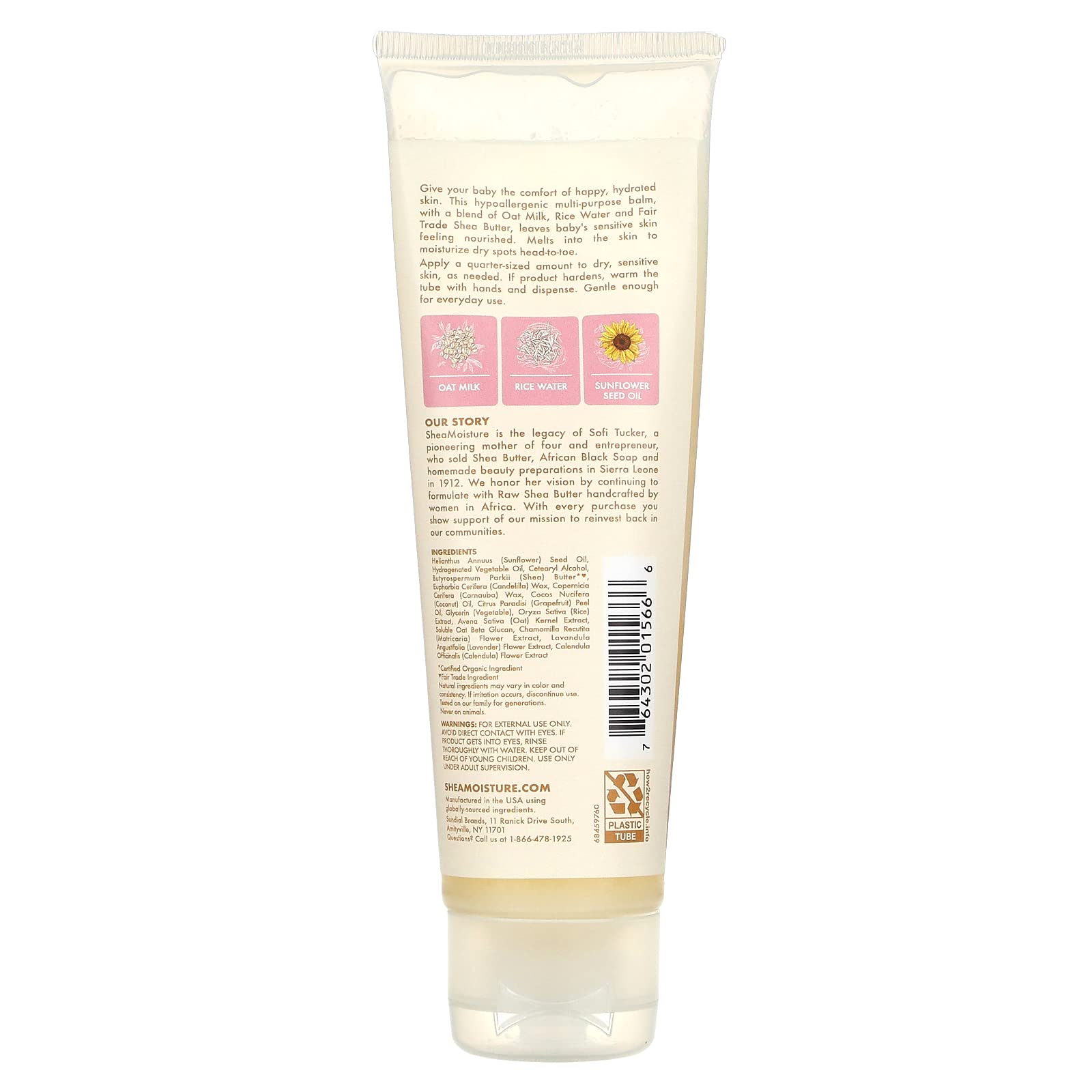 SheaMoisture Baby Balm application: easy dispense for gentle daily moisturization