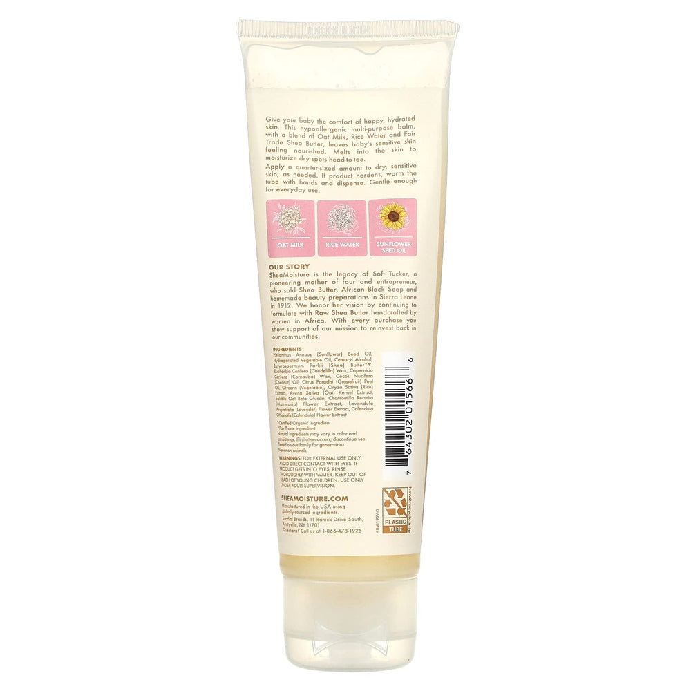 SheaMoisture Baby Balm application: easy dispense for gentle daily moisturization