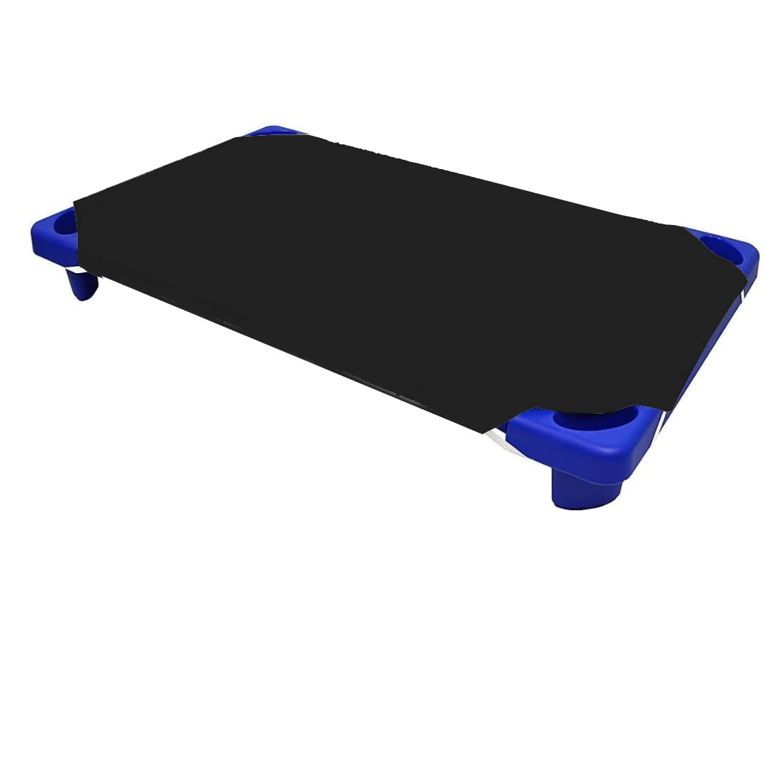 Sheets Stargazer cot sheet six-pack fits standard 22x52 cots with corner elastic loops.