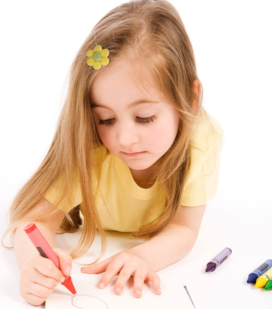 Shelbybox flower clips add color to styles with gentle grip for little fingers.