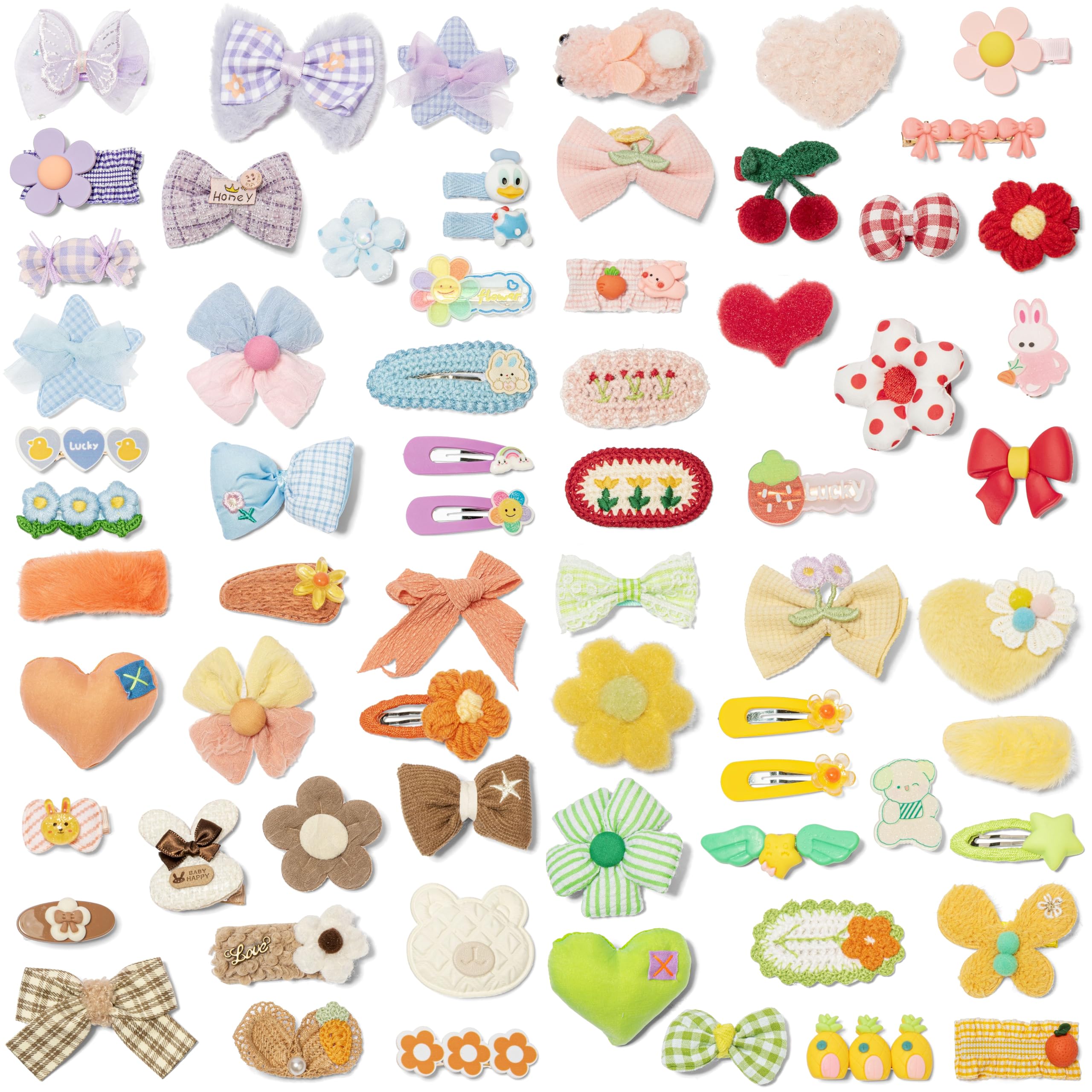 Shelbybox 68pcs bundle with bows and flowers for stylish everyday hairstyles.