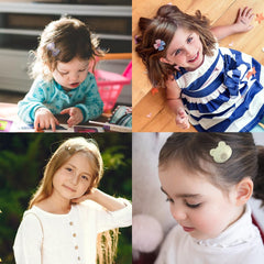 Shelbybox fully lined alligator clips for gentle grip on delicate hair.