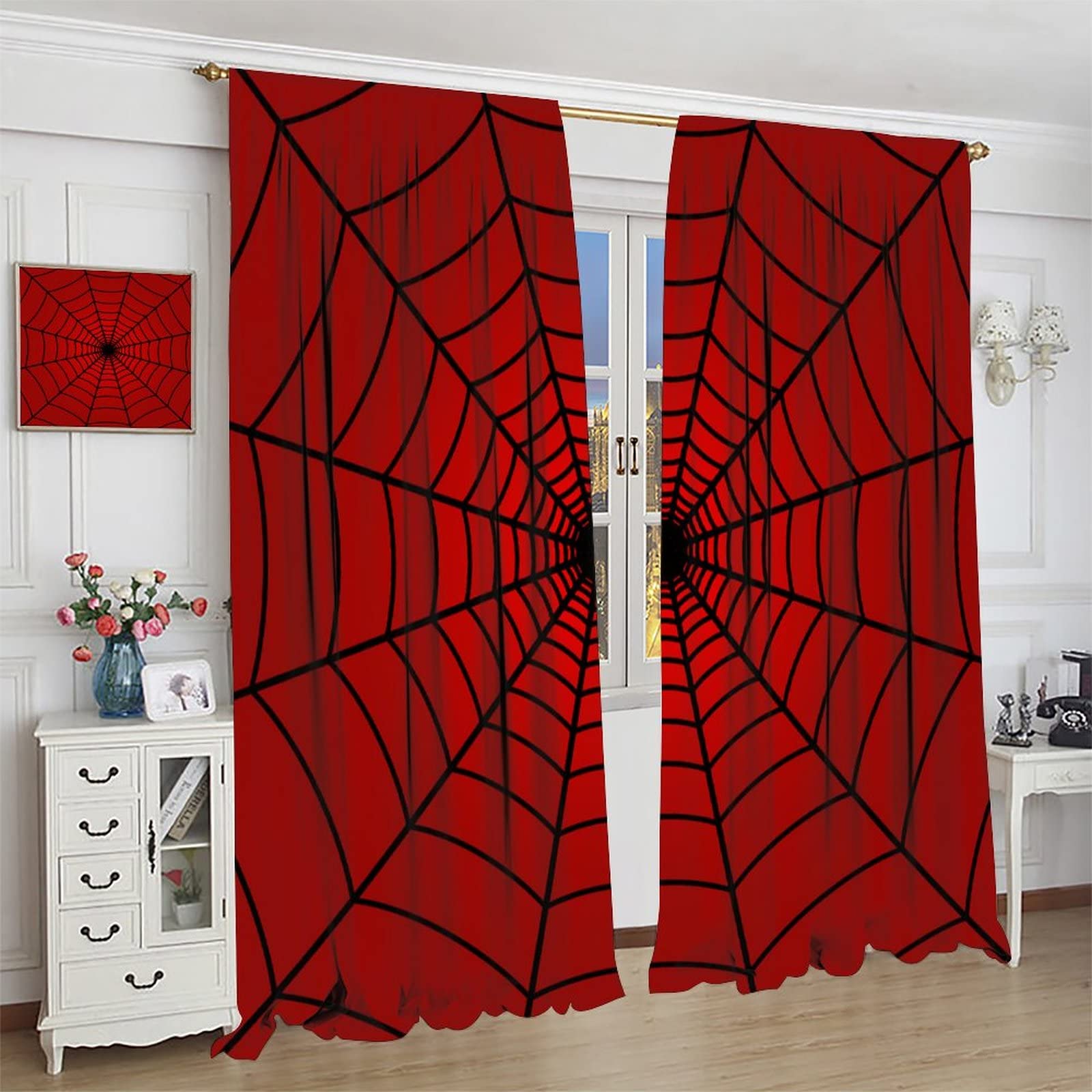 SHElifestyle blackout curtains in a living room setup for calmer ambience and privacy.