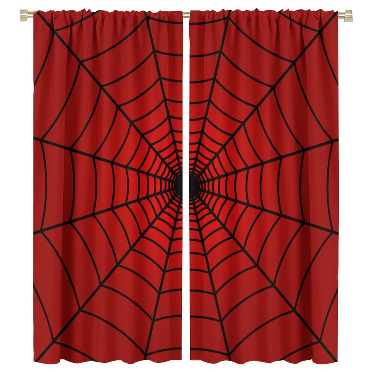 SHElifestyle Hero Spider Web Curtains for Kids brighten a bedroom with privacy and style.