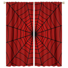 SHElifestyle Hero Spider Web Curtains for Kids brighten a bedroom with privacy and style.