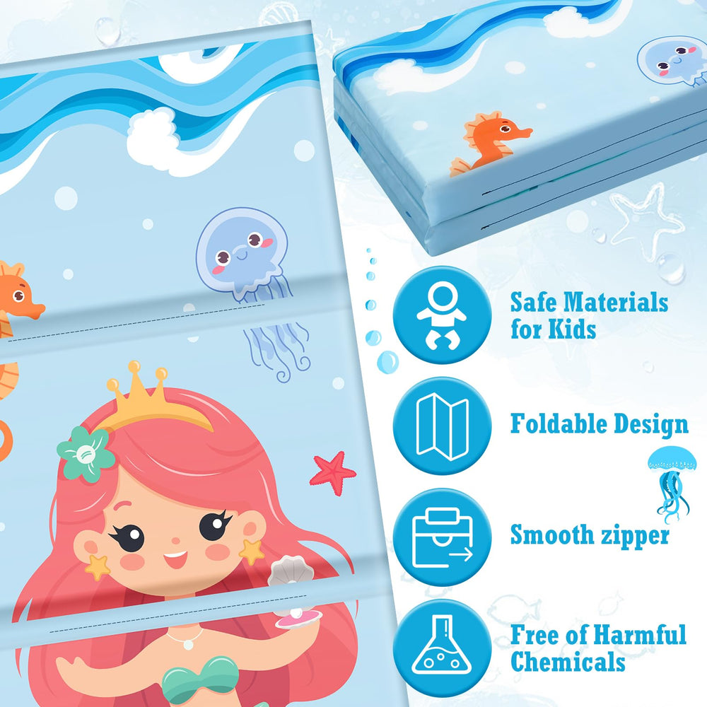 Shellwei Mermaid nap mat 52x20 size fits preschoolers