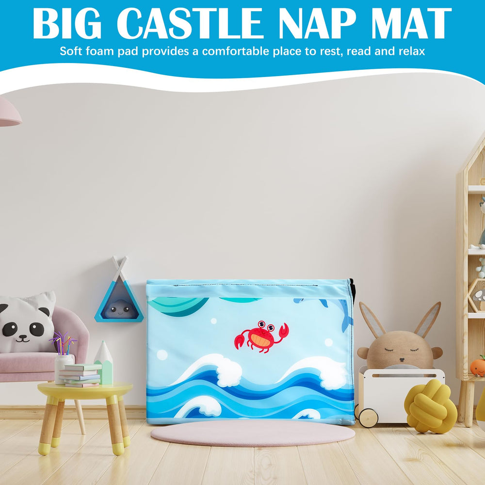 Shellwei Mermaid nap mat pearl cotton fill offers cushioned comfort