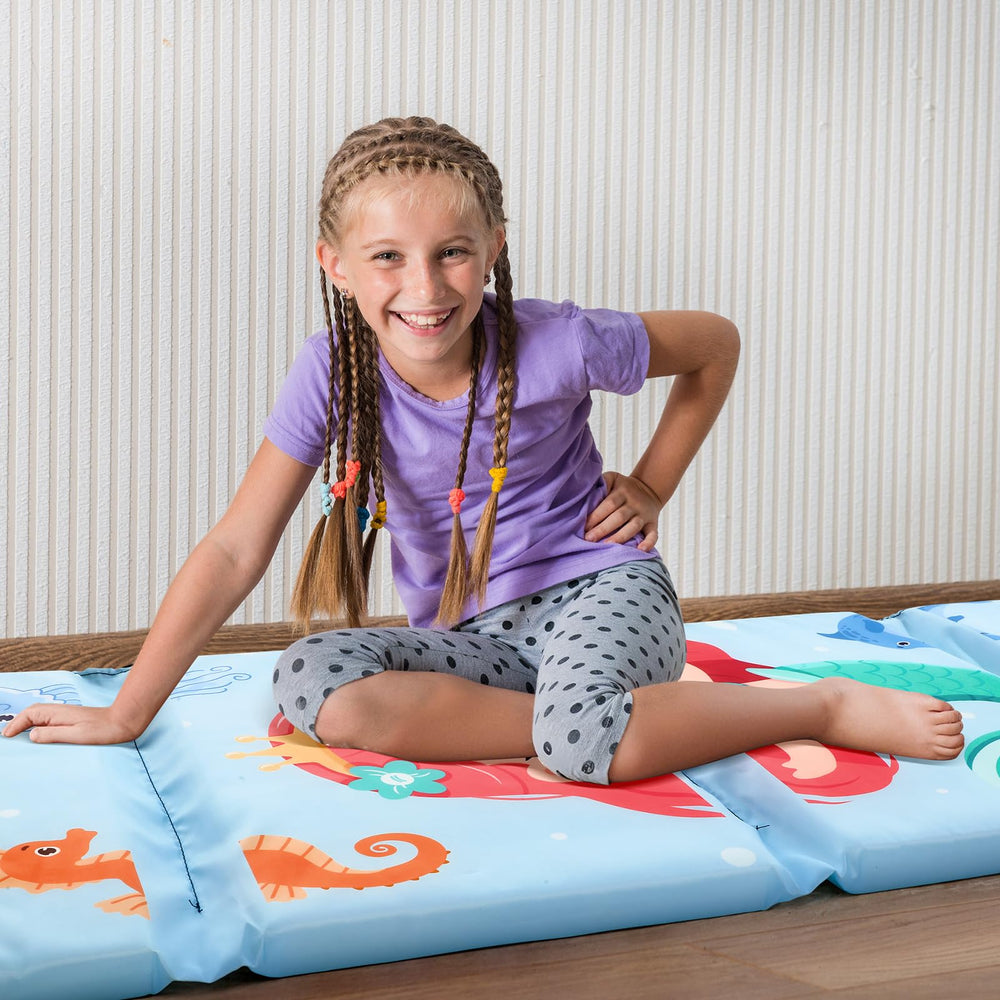 Shellwei Mermaid nap mat travel-friendly design for families on the go