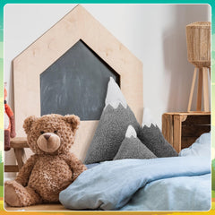 Shellwei mountain pillow set3 enhances playful nursery decor and room styling