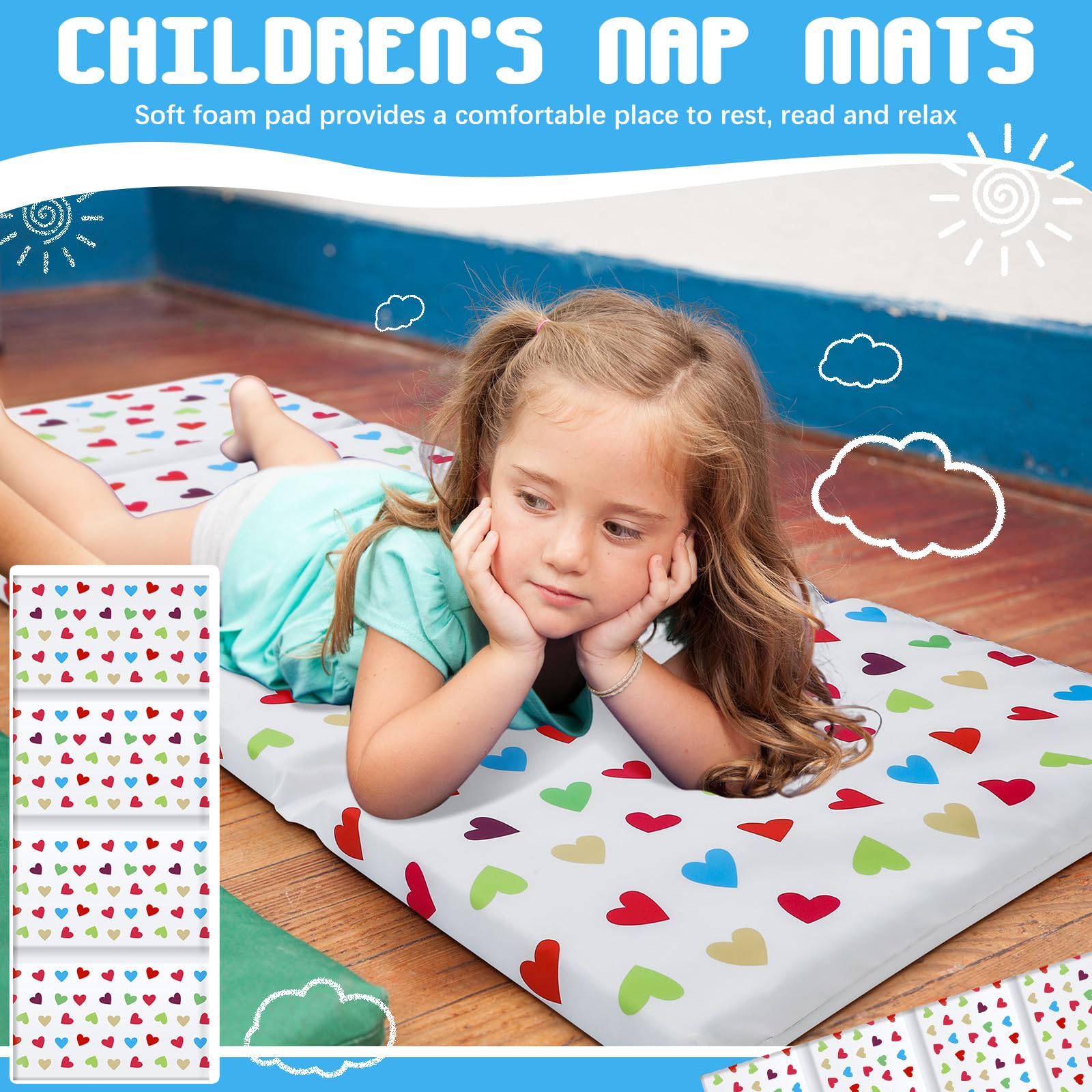 Shellwei nap mat with zipper for easy washing and care