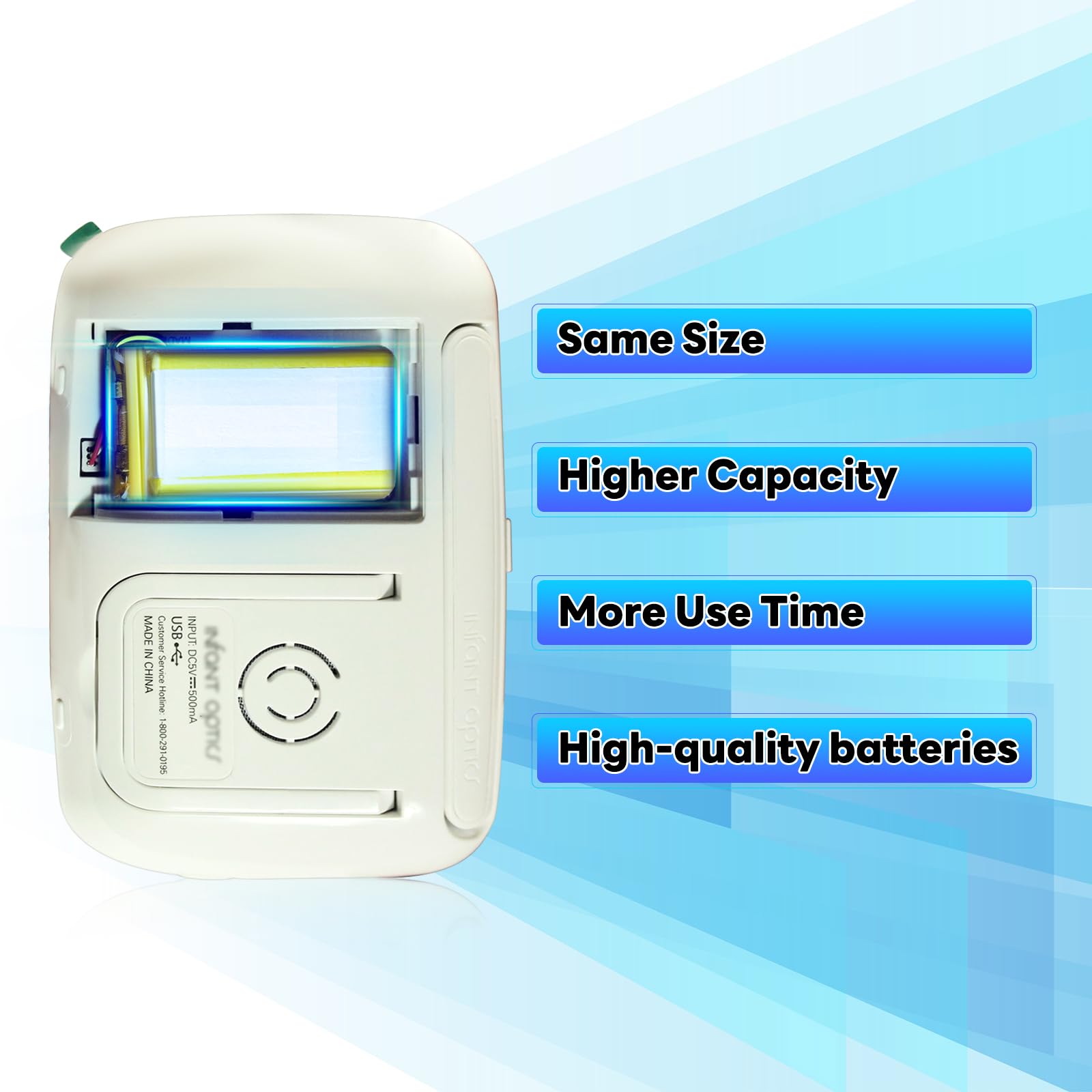 SHENMZ DXR-8 battery in box highlights easy replacement and extended device life